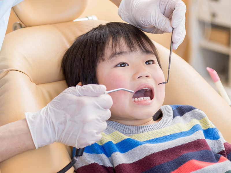 歯石や着色の除去、フッ素塗布